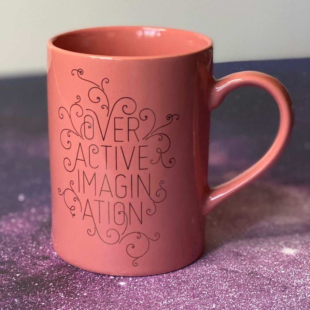 Fringe Studio Overactive Imagination Mug Cup Pretty Rose Gold NWT